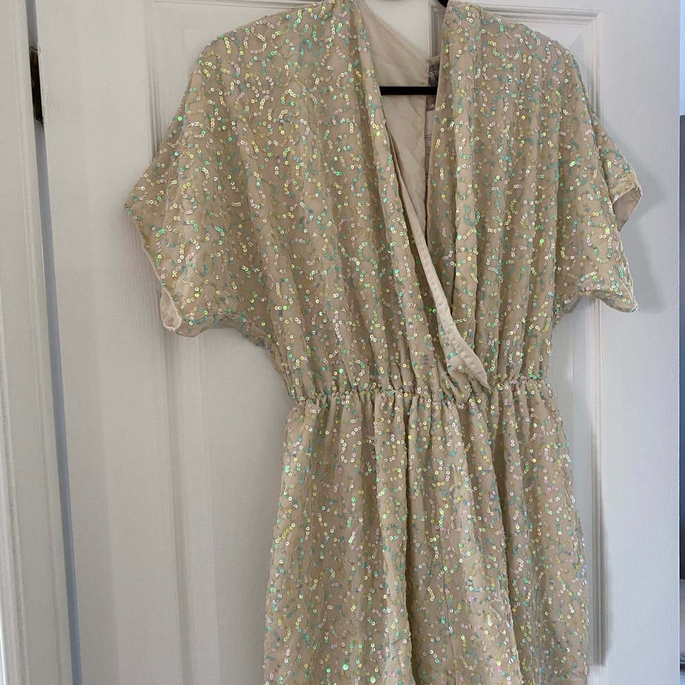 ASOS design sequin romper NWT
